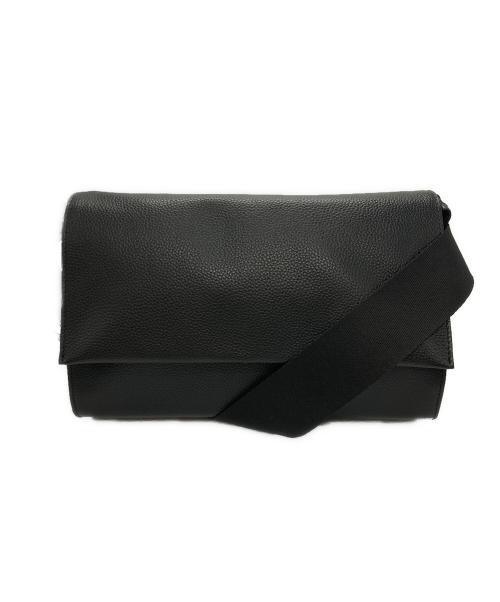 ear PAPILLONNER（イアパピヨネ）ear PAPILLONNER (イアパピヨネ) 柄ワイドテープショルダーバッグ ブラック×ホワイトの古着・服飾アイテム