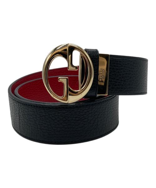 GUCCI（グッチ）GUCCI (グッチ) GGロゴ リバーシブルベルト ブラック×レッド サイズ:80・32の古着・服飾アイテム