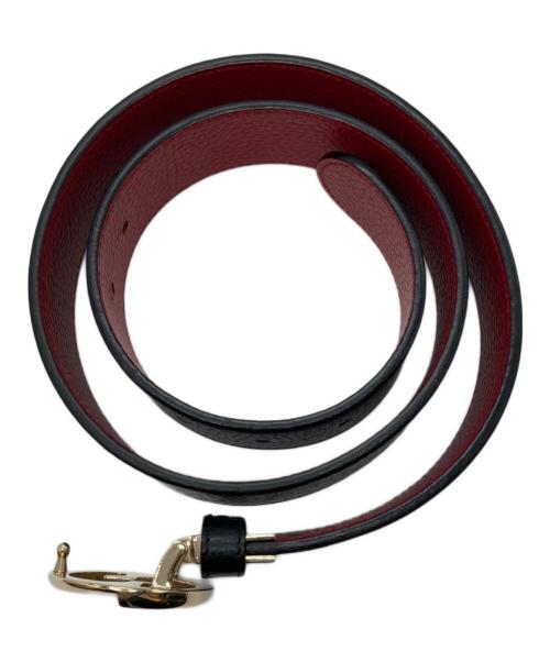 GUCCI（グッチ）GUCCI (グッチ) GGロゴ リバーシブルベルト ブラック×レッド サイズ:80・32の古着・服飾アイテム