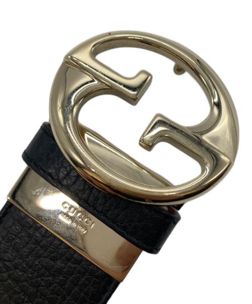 GUCCI（グッチ）GUCCI (グッチ) GGロゴ リバーシブルベルト ブラック×レッド サイズ:80・32の古着・服飾アイテム
