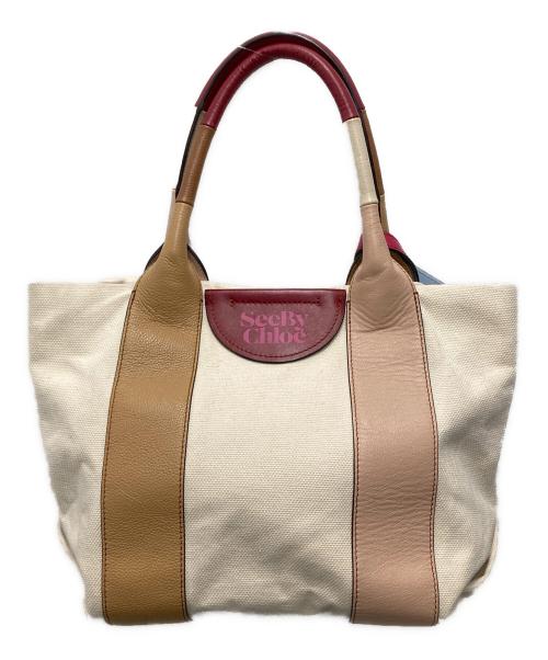 SEE BY CHLOE（シーバイクロエ）SEE BY CHLOE (シーバイクロエ) LAETIZIA SMALL TOTE BAG/ ベージュの古着・服飾アイテム