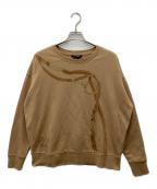 LAUREN RALPH LAURENローレンラルフローレン）の古着「ベルティングプリント フレンチテリープルオーバー」｜ベージュ