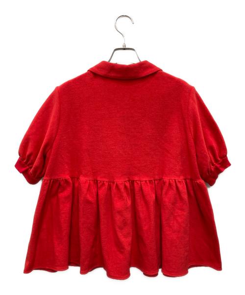 YORI（ヨリ）yori (ヨリ) オーガニックコットンパイルポロカットソー レッド サイズ:38の古着・服飾アイテム