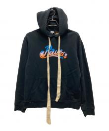LOEWE（ロエベ）の古着「Paula's Ibiza Logo-print Hooded Sweatshirt In Blue / ロゴプリントスウェットシャツ」｜ブラック