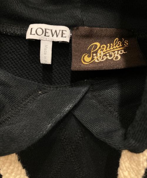 LOEWE（ロエベ）LOEWE (ロエベ) Paula's Ibiza Logo-print Hooded Sweatshirt In Blue / ロゴプリントスウェットシャツ ブラック サイズ:Mの古着・服飾アイテム