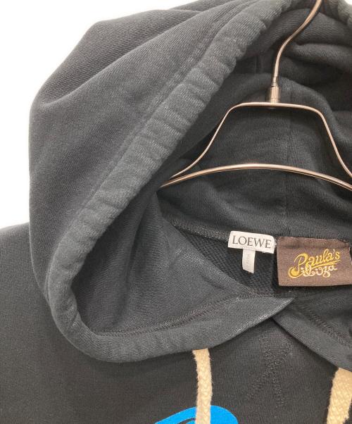LOEWE（ロエベ）LOEWE (ロエベ) Paula's Ibiza Logo-print Hooded Sweatshirt In Blue / ロゴプリントスウェットシャツ ブラック サイズ:Mの古着・服飾アイテム