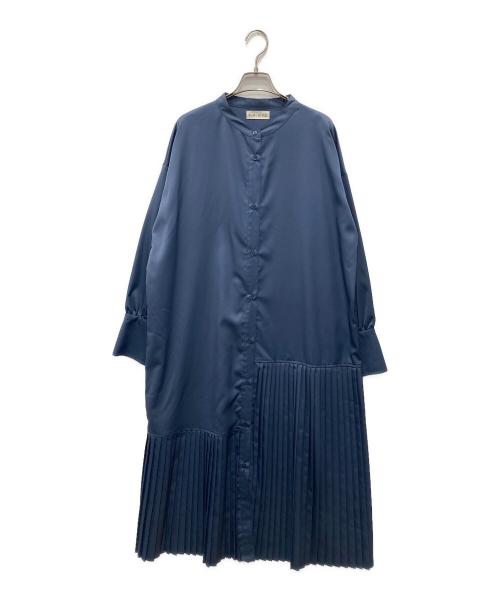 SUMI STYLE（スミ スタイル）sumi style (スミ スタイル) プリーツデザインワンピース ネイビー サイズ:Fの古着・服飾アイテム