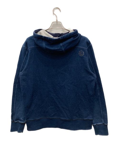 G-STAR RAW（ジースターロゥ）G-STAR RAW (ジースターロゥ) スウェットデニムパーカー ブルー サイズ:XLの古着・服飾アイテム