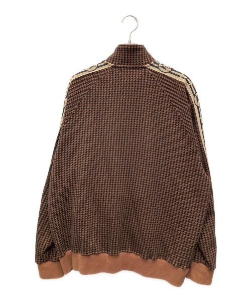 Hysteric Glamour（ヒステリックグラマー）Hysteric Glamour (ヒステリックグラマー) HG刺繍 トラックジャケット ブラウン×ブラック サイズ:XLの古着・服飾アイテム