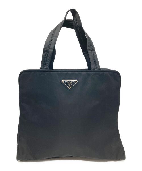 PRADA（プラダ）PRADA (プラダ) ナイロンハンドバッグ ブラックの古着・服飾アイテム