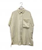 ENFOLDエンフォルド）の古着「WASHABLE CENTER-CREASE SHIRT」｜ベージュ