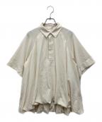 ENFOLDエンフォルド）の古着「BALLOON HALF-SLEEVE BLOUSE/バルーン・ハーフスリーブ・ブラウス」｜アイボリー