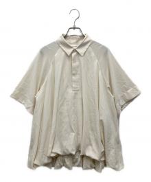 ENFOLD（エンフォルド）の古着「BALLOON HALF-SLEEVE BLOUSE/バルーン・ハーフスリーブ・ブラウス」｜アイボリー