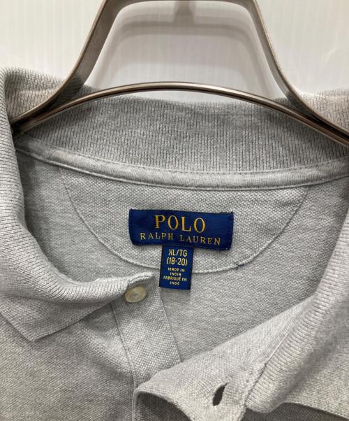 POLO RALPH LAUREN（ポロ・ラルフローレン）POLO RALPH LAUREN (ポロ・ラルフローレン) ベア刺繍ポロシャツ グレー サイズ:XLの古着・服飾アイテム