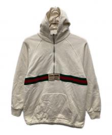 GUCCI（グッチ）の古着「シェリーライン ロゴラベル付き ジャケット」｜アイボリー