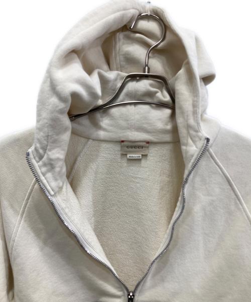 GUCCI（グッチ）GUCCI (グッチ) シェリーライン ロゴラベル付き ジャケット アイボリー サイズ:12の古着・服飾アイテム