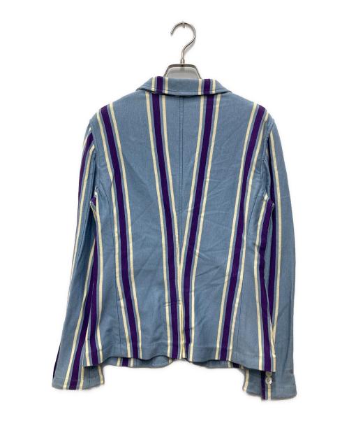 RALPH LAUREN（ラルフローレン）RALPH LAUREN (ラルフローレン) ストライプ3Bジャケット スカイブルー サイズ:Mの古着・服飾アイテム
