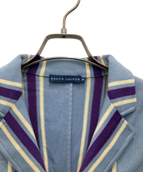RALPH LAUREN（ラルフローレン）RALPH LAUREN (ラルフローレン) ストライプ3Bジャケット スカイブルー サイズ:Mの古着・服飾アイテム