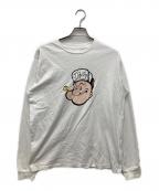 BEAUTY&YOUTH×POPEYE×DOG TOWNビューティーアンドユース×ポパイ×ドッグ タウン）の古着「プリントカットソー」｜ホワイト