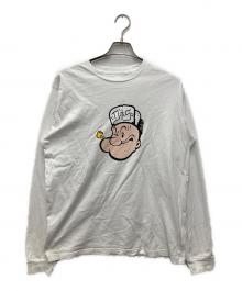 BEAUTY&YOUTH×POPEYE×DOG TOWN（ビューティーアンドユース×ポパイ×ドッグ タウン）の古着「プリントカットソー」｜ホワイト