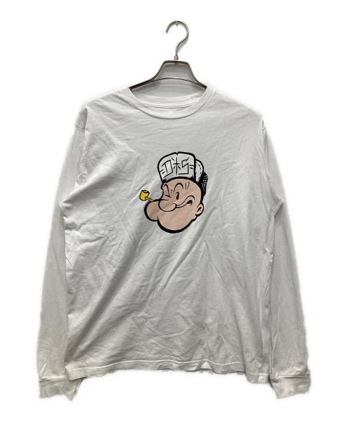 BEAUTY&YOUTH（ビューティーアンドユース）BEAUTY&YOUTH (ビューティーアンドユース) popeye (ポパイ) DOG TOWN (ドッグ タウン) プリントカットソー ホワイト サイズ:Lの古着・服飾アイテム