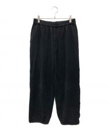 Graphpaper（グラフペーパー）の古着「Linen Cupro Track Pants/リネン キュプラ トラック パンツ」｜ブラック