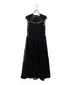 RED VALENTINOレッドヴァレンティノ）の古着「ノースリーブドレスワンピース」｜ブラック