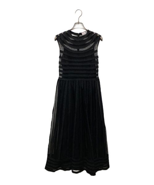 RED VALENTINO（レッドヴァレンティノ）RED VALENTINO (レッドヴァレンティノ) ノースリーブドレスワンピース ブラック サイズ:38 未使用品の古着・服飾アイテム
