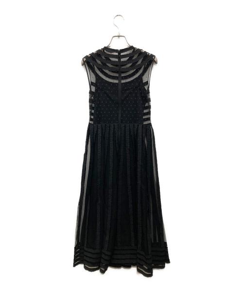 RED VALENTINO（レッドヴァレンティノ）RED VALENTINO (レッドヴァレンティノ) ノースリーブドレスワンピース ブラック サイズ:38 未使用品の古着・服飾アイテム