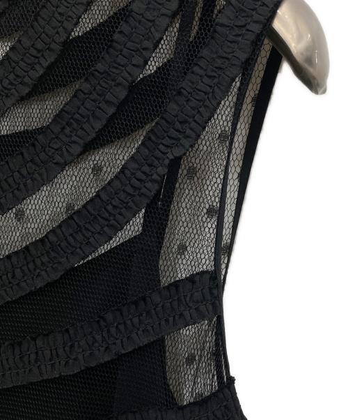 RED VALENTINO（レッドヴァレンティノ）RED VALENTINO (レッドヴァレンティノ) ノースリーブドレスワンピース ブラック サイズ:38 未使用品の古着・服飾アイテム