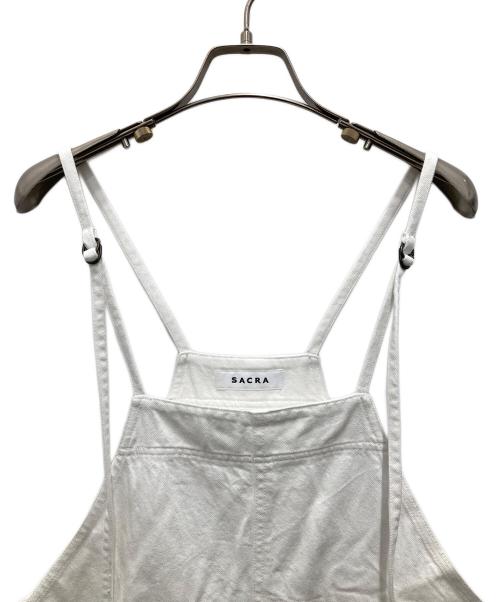 SACRA（サクラ）SACRA (サクラ) ヴィンテージ デニム サロペット ホワイト サイズ:38の古着・服飾アイテム