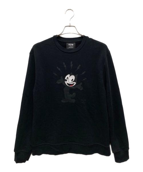 NEIL BARRETT（ニールバレット）NEIL BARRETT (ニールバレット) FELIX THE CAT (フィリックスザキャット) コラボプリントスウェット ブラック サイズ:SLIMの古着・服飾アイテム