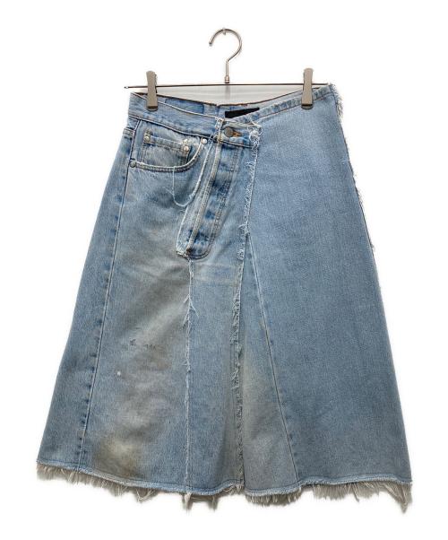 QUIITO（キイト）quiito (キイト) 再構築デニムスカート インディゴ サイズ:38の古着・服飾アイテム