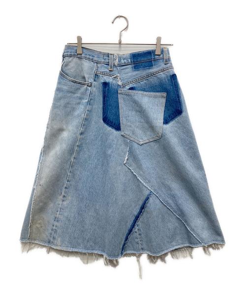 QUIITO（キイト）quiito (キイト) 再構築デニムスカート インディゴ サイズ:38の古着・服飾アイテム