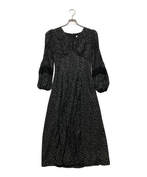 HER LIP TO（ハーリップトゥ）HER LIP TO (ハーリップトゥ) Lace-Trimmed Pin Dot Dress ブラック サイズ:Sの古着・服飾アイテム