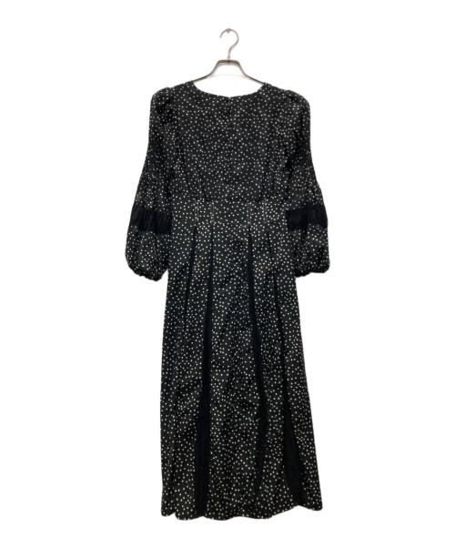 HER LIP TO（ハーリップトゥ）HER LIP TO (ハーリップトゥ) Lace-Trimmed Pin Dot Dress ブラック サイズ:Sの古着・服飾アイテム