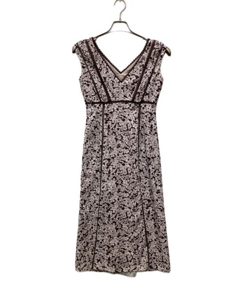 HER LIP TO（ハーリップトゥ）HER LIP TO (ハーリップトゥ) Lace Trimmed Floral Dress ブラウン サイズ:Sの古着・服飾アイテム