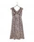 HER LIP TO（ハーリップトゥ）の古着「Lace Trimmed Floral Dress」｜ブラウン