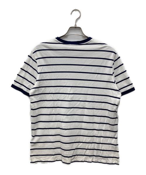 POLO RALPH LAUREN（ポロ・ラルフローレン）POLO RALPH LAUREN (ポロ・ラルフローレン) ポロシャツ ホワイト×ネイビー サイズ:Lの古着・服飾アイテム