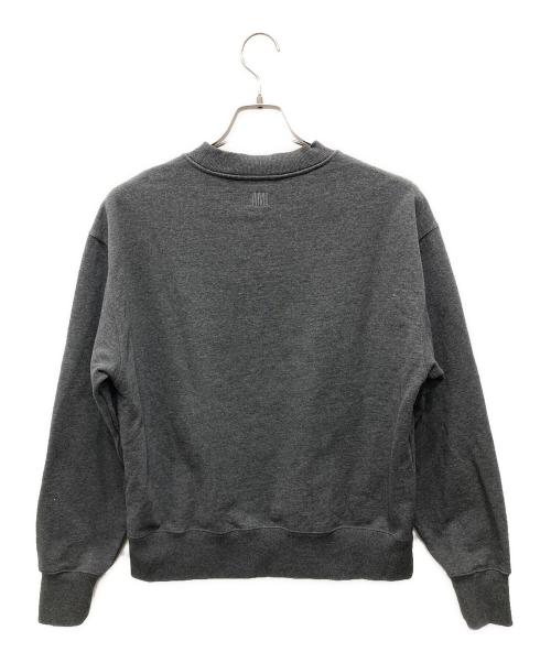 AMI Alexandre Mattiussi（アミアレクサンドルマテュッシ）AMI Alexandre Mattiussi (アミアレクサンドルマテュッシ) ロゴパッチ リサイクルコットン フリース スウェットシャツ グレー サイズ:XSの古着・服飾アイテム