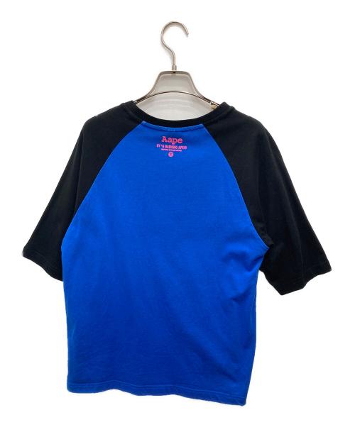 Aape BY A BATHING APE（エーエイプ バイ アベイシングエイプ）AAPE BY A BATHING APE (エーエイプ バイ アベイシングエイプ) プリントカットソー ブルー サイズ:XSの古着・服飾アイテム