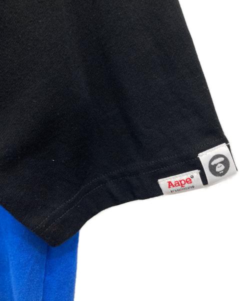 Aape BY A BATHING APE（エーエイプ バイ アベイシングエイプ）AAPE BY A BATHING APE (エーエイプ バイ アベイシングエイプ) プリントカットソー ブルー サイズ:XSの古着・服飾アイテム