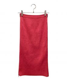 FENDI（フェンディ）の古着「リブニットスカート」｜ピンク