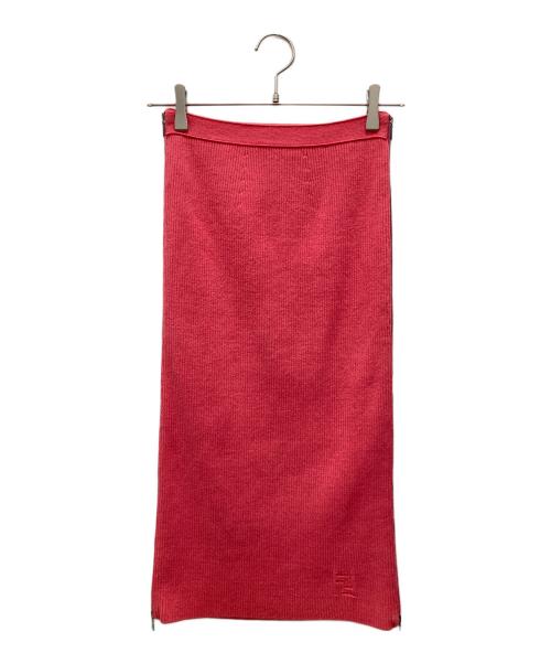 FENDI（フェンディ）FENDI (フェンディ) リブニットスカート ピンク サイズ:36の古着・服飾アイテム