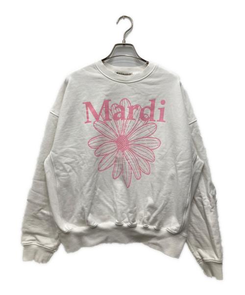 Mardi Mercredi（マルディメクルディ）MARDI MERCREDI (マルディメクルディ) プリントスウェット ホワイト サイズ:ONE SIZEの古着・服飾アイテム