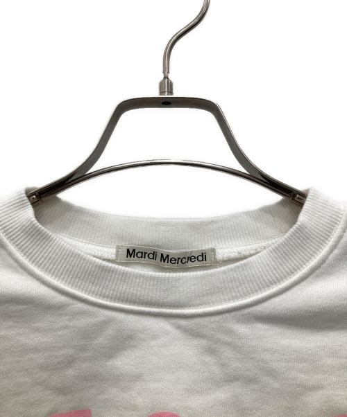 Mardi Mercredi（マルディメクルディ）MARDI MERCREDI (マルディメクルディ) プリントスウェット ホワイト サイズ:ONE SIZEの古着・服飾アイテム