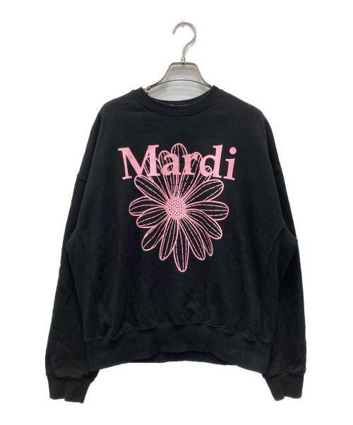 Mardi Mercredi（マルディメクルディ）MARDI MERCREDI (マルディメクルディ) プリントスウェット ブラック サイズ:ONE SIZEの古着・服飾アイテム