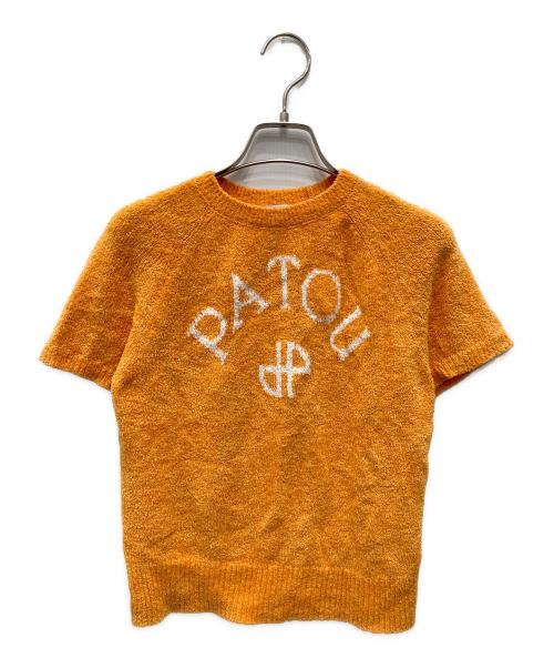 patou（パトゥ）Patou (パトゥ) 半袖ロゴニット オレンジ サイズ:XSの古着・服飾アイテム