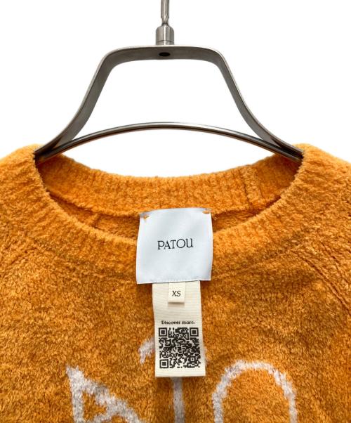 patou（パトゥ）Patou (パトゥ) 半袖ロゴニット オレンジ サイズ:XSの古着・服飾アイテム