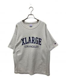 Champion×X-LARGE（チャンピオン×エクストララージ）の古着「リバースウィーブショートスリーブ Tシャツ」｜ライトグレー